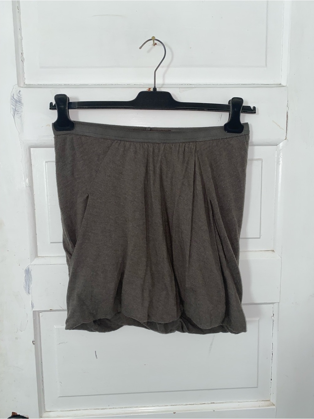 Rick Owens Olive Bubble Hem Skirt